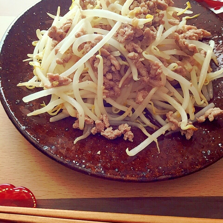 3分レシピ★もやしの肉味噌炒め